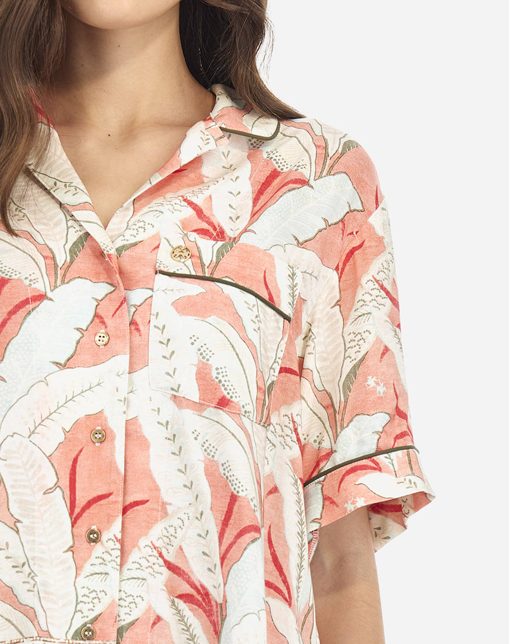 LA MARTINA РИЗА ΚΜ WOMAN SHIRT S/S PRINTED VISCOS