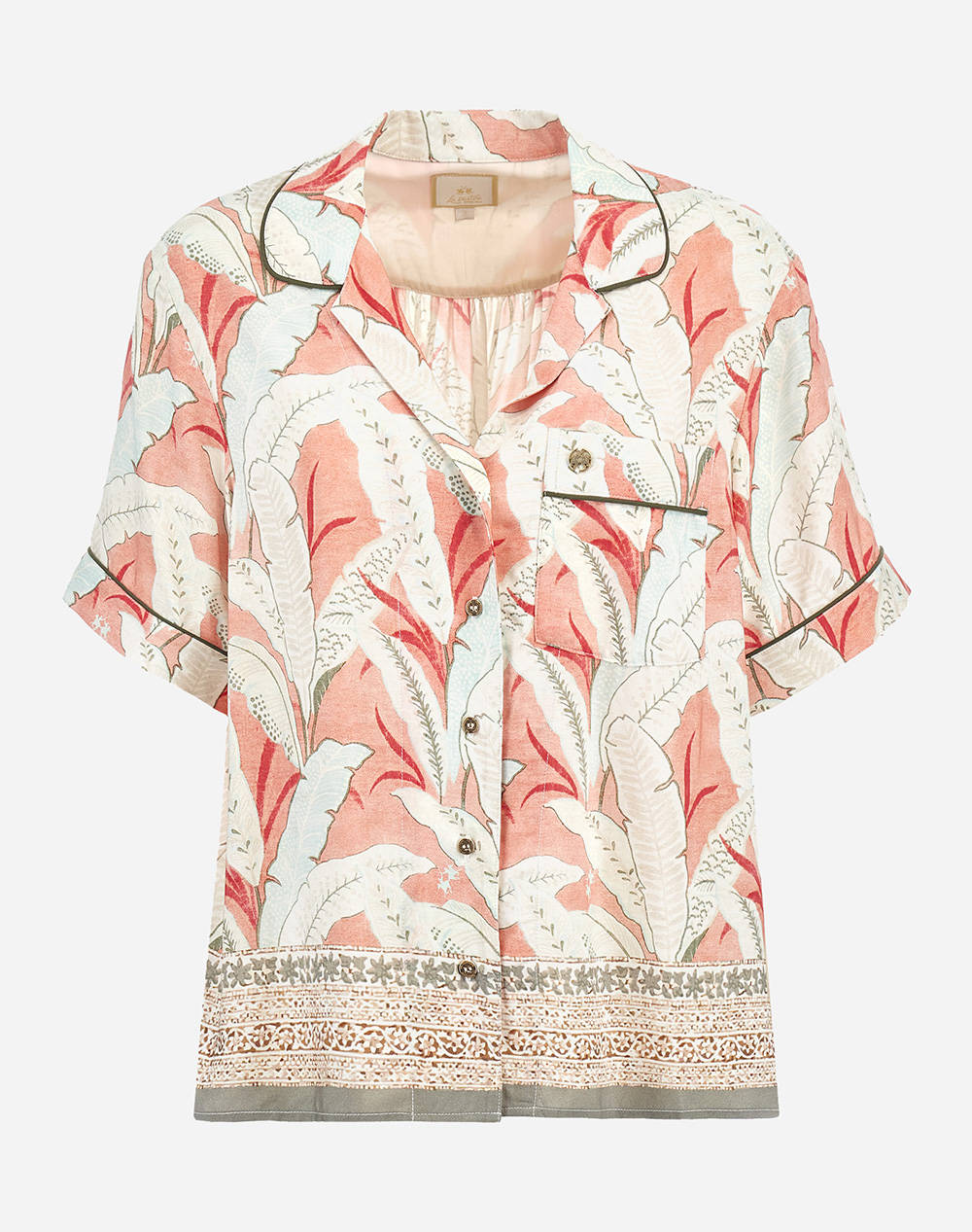 LA MARTINA РИЗА ΚΜ WOMAN SHIRT S/S PRINTED VISCOS