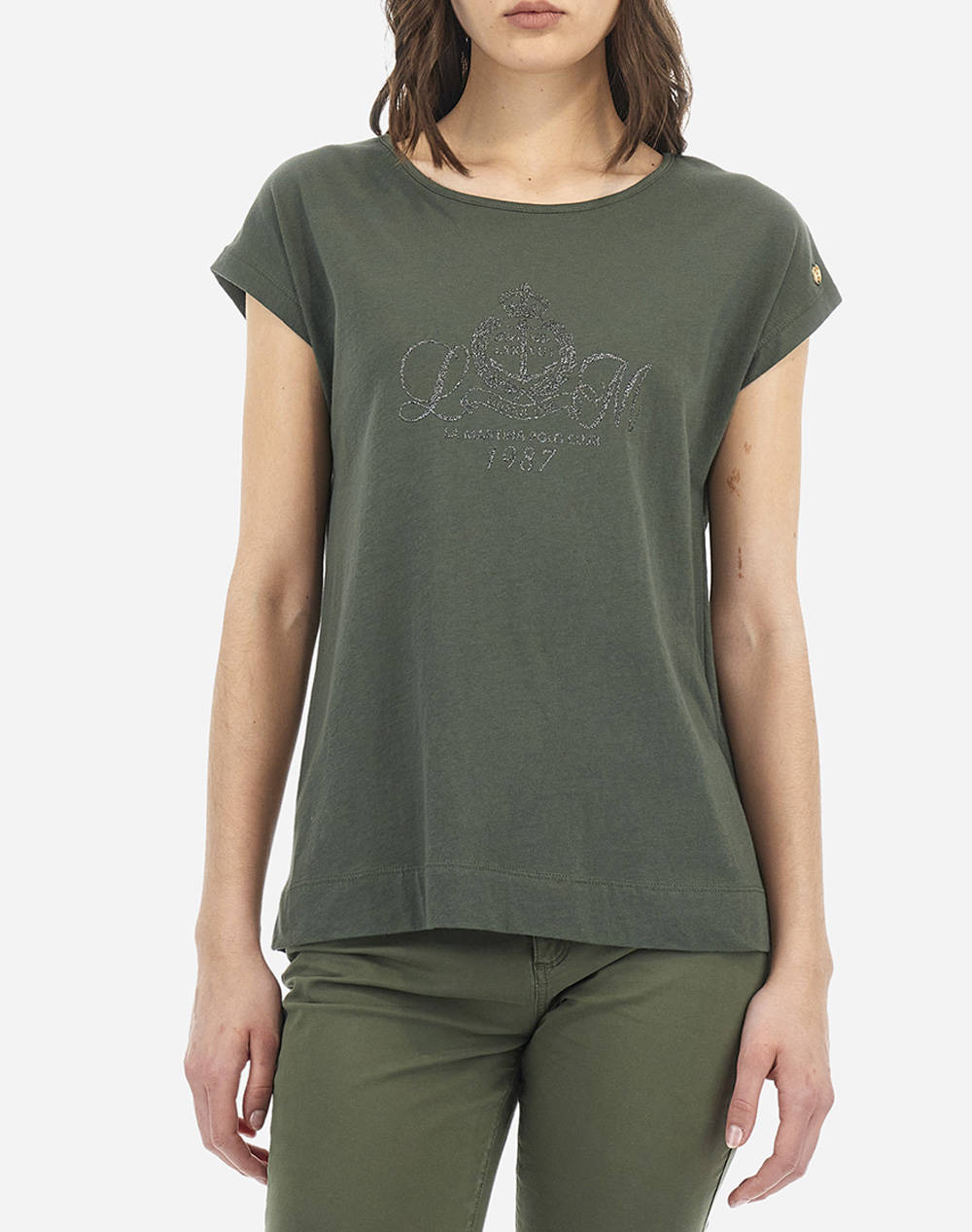 LA MARTINA BLOUSE T-SHIRT ΚΜ WOMAN T-SHIRT S/S 40/1 COTTON
