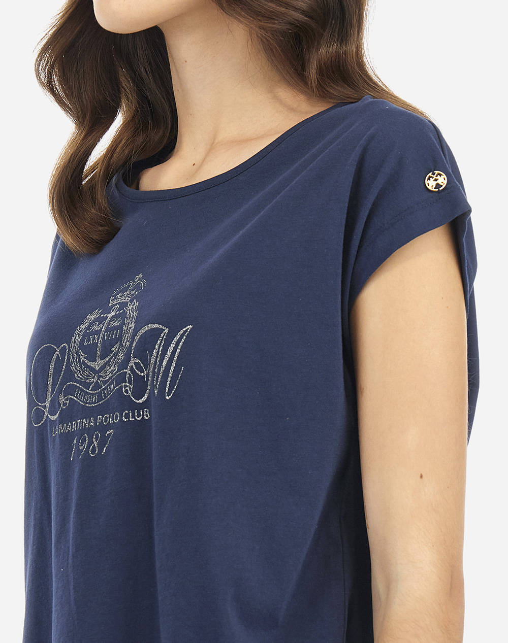 LA MARTINA BLOUSE T-SHIRT ΚΜ WOMAN T-SHIRT S/S 40/1 COTTON