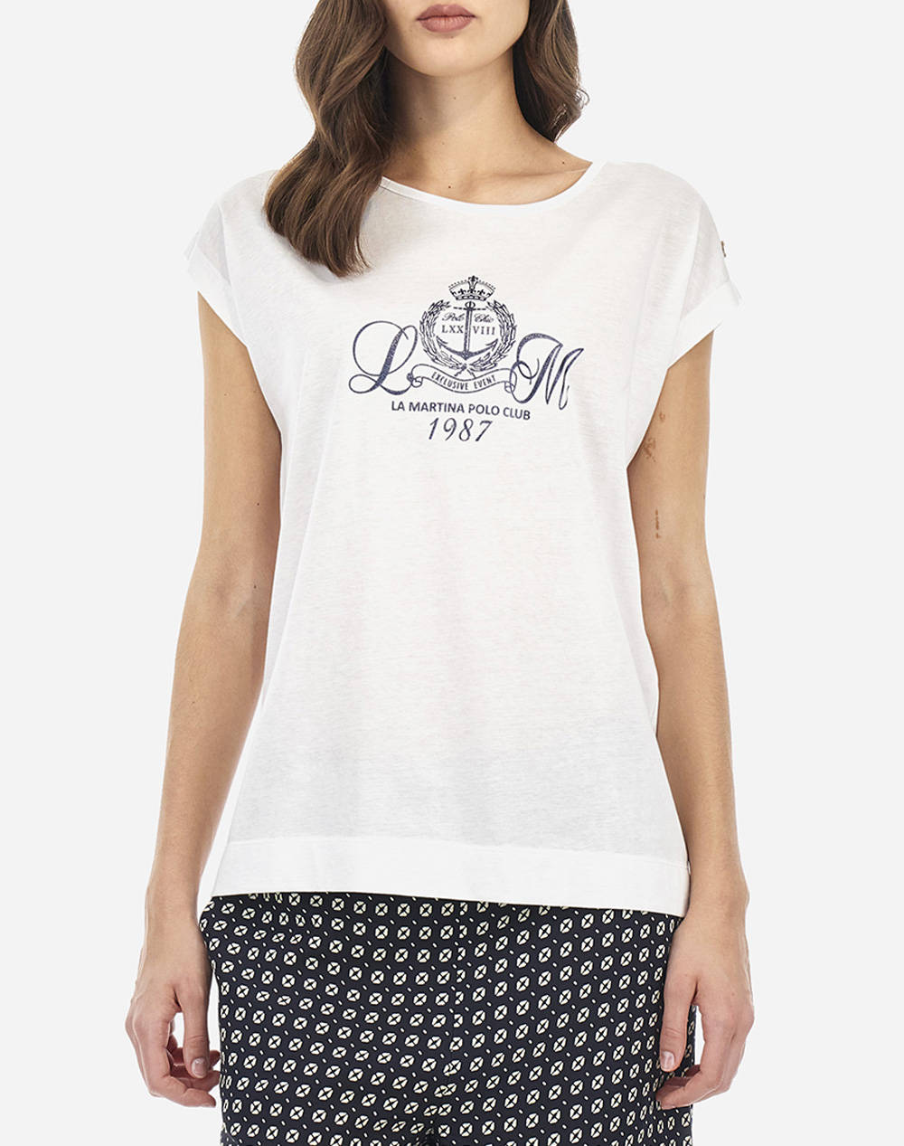 LA MARTINA BLOUSE T-SHIRT ΚΜ WOMAN T-SHIRT S/S 40/1 COTTON