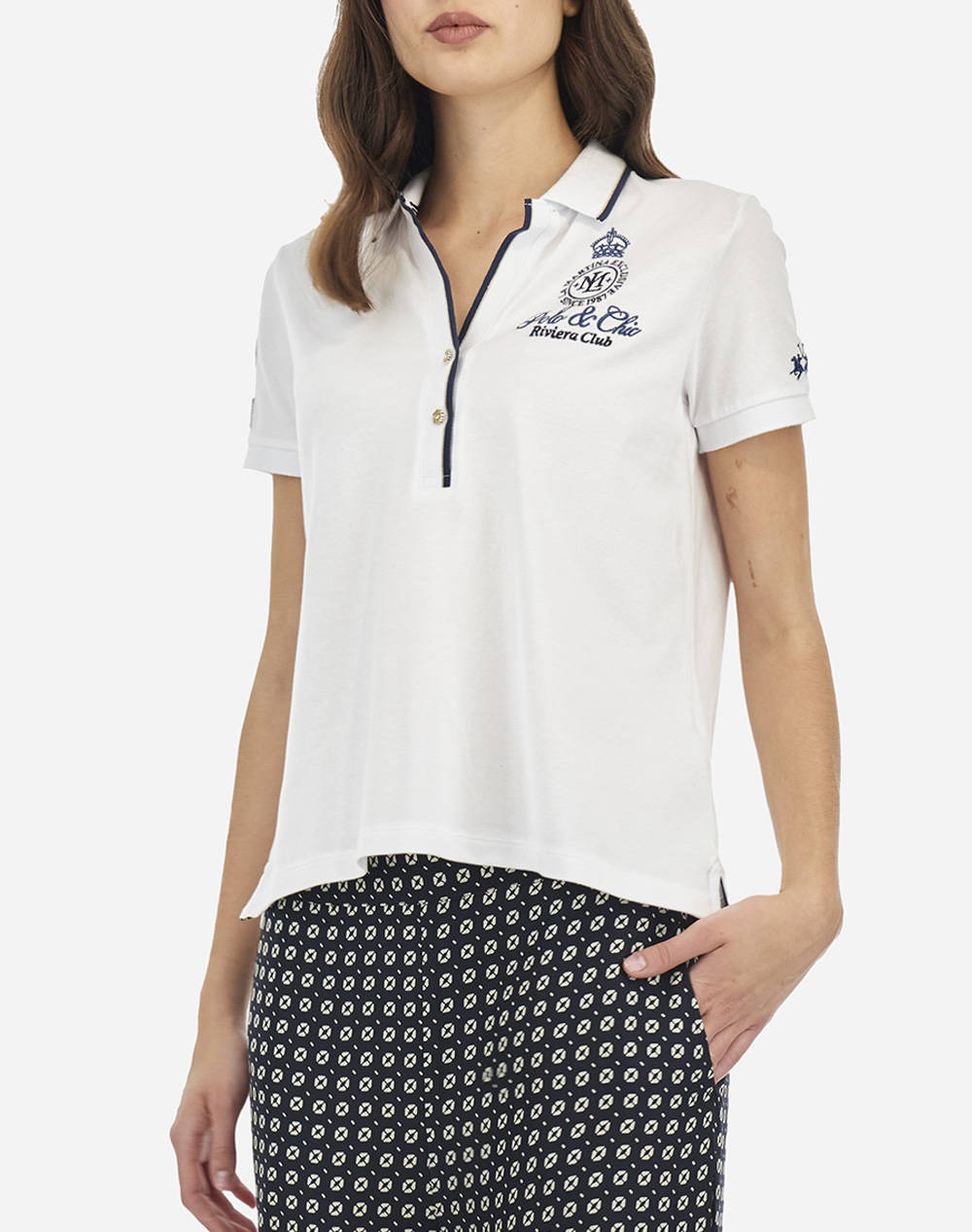 LA MARTINA ТЕНИСКА POLO KM WOMAN POLO S/S PIQUET STRETCH