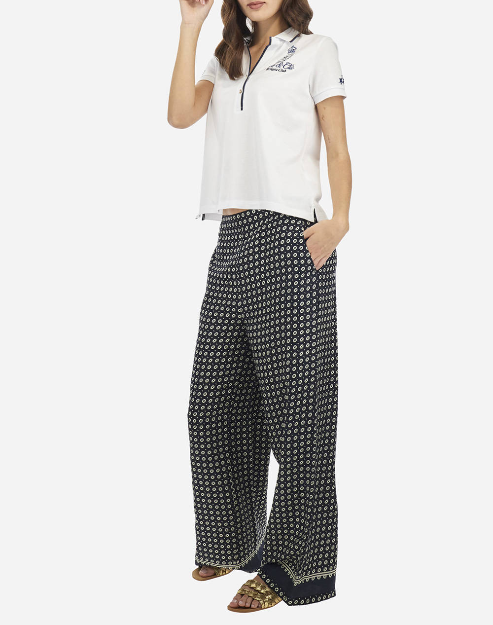 LA MARTINA ТЕНИСКА POLO KM WOMAN POLO S/S PIQUET STRETCH