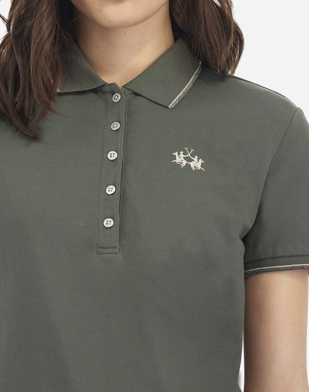 LA MARTINA ТЕНИСКА POLO KM WOMAN POLO S/S PIQUET STRETCH