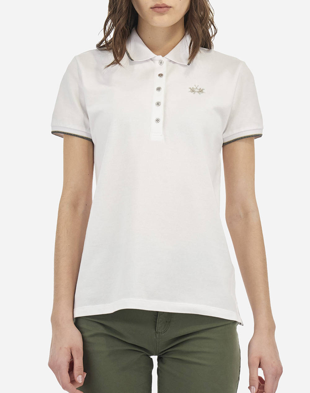 LA MARTINA ТЕНИСКА POLO KM WOMAN POLO S/S PIQUET STRETCH