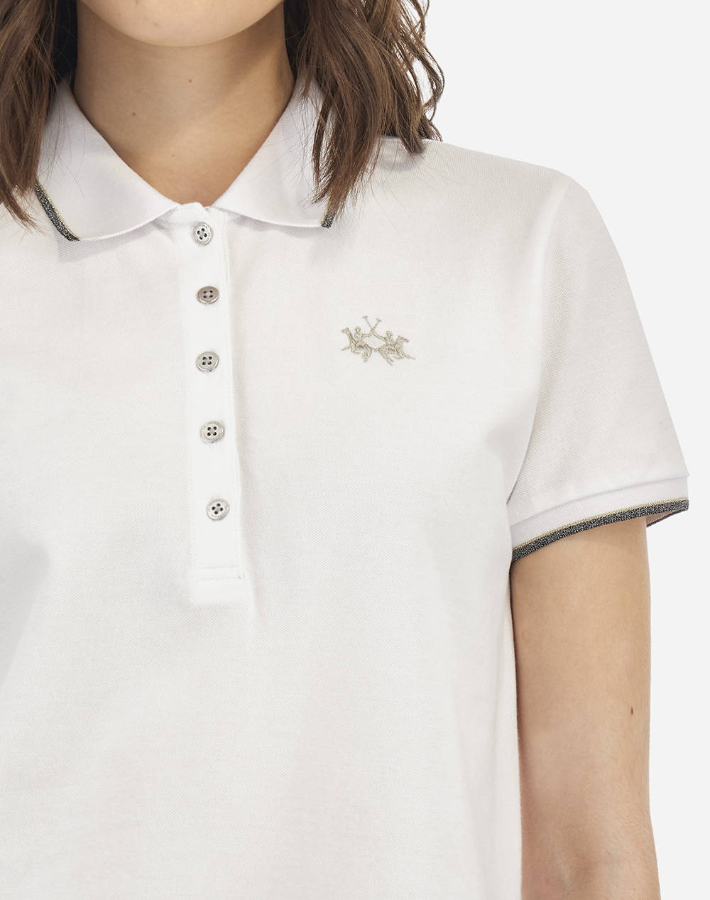 LA MARTINA ТЕНИСКА POLO KM WOMAN POLO S/S PIQUET STRETCH