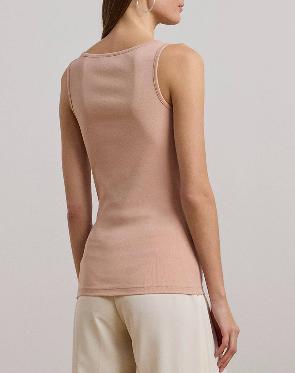 LAUREN RALPH LAUREN RFND STRTCH 2X2 RIB-TANK TOP