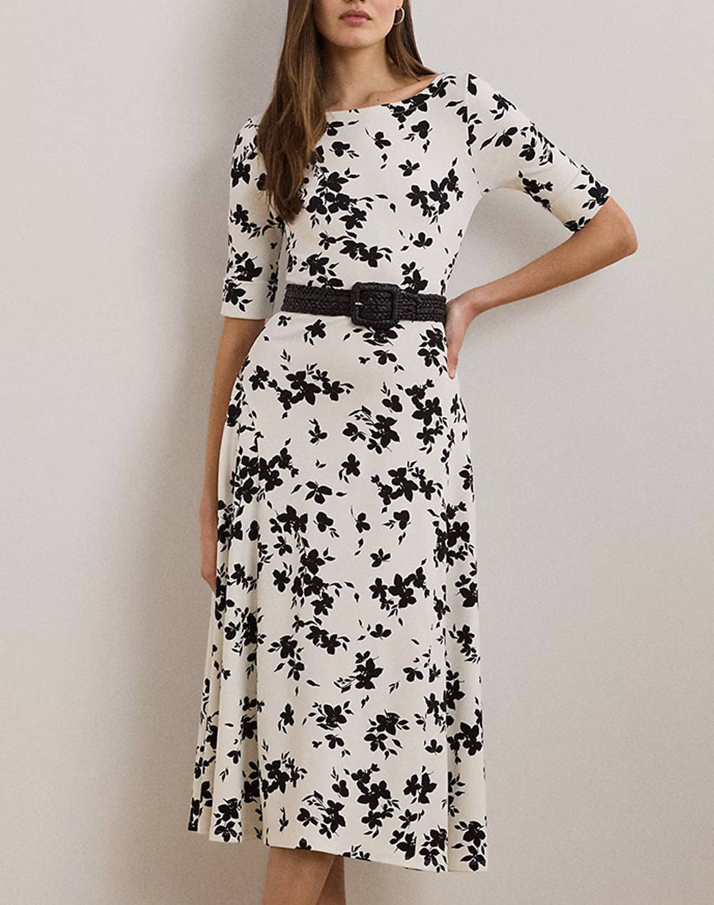 LAUREN RALPH LAUREN MUNZIE-ELBOW SLEEVE-DAY DRESS