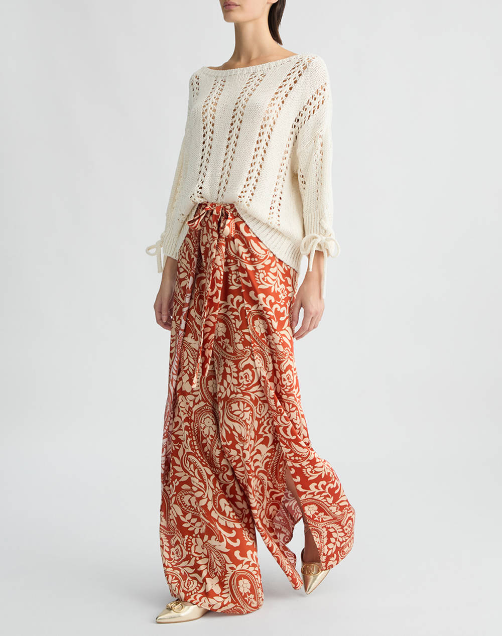 LIU JO WHITE_WA5C48__PANT.TS NAV LUNGO ДАМСКИ ПАНТАЛОН