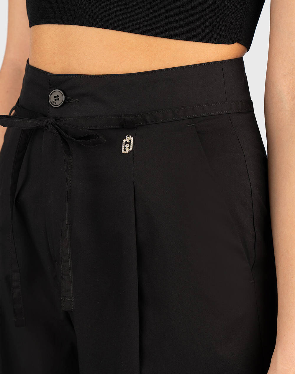 LIU JO WHITE_WA5C81__ECS PANT.CROPPED RISVOLTO ДАМСКИ ПАНТАЛОН