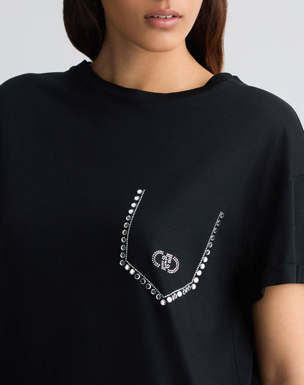 LIUJO WHITE_WA5J01__ECS T-SHIRT MODA M/C ДАМСКА БЛУЗА