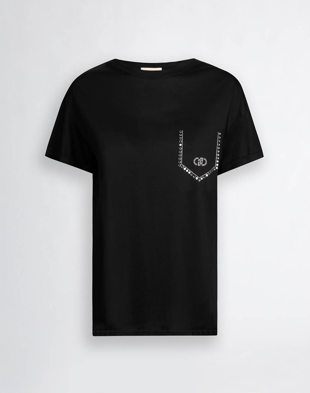 LIUJO WHITE_WA5J01__ECS T-SHIRT MODA M/C ДАМСКА БЛУЗА