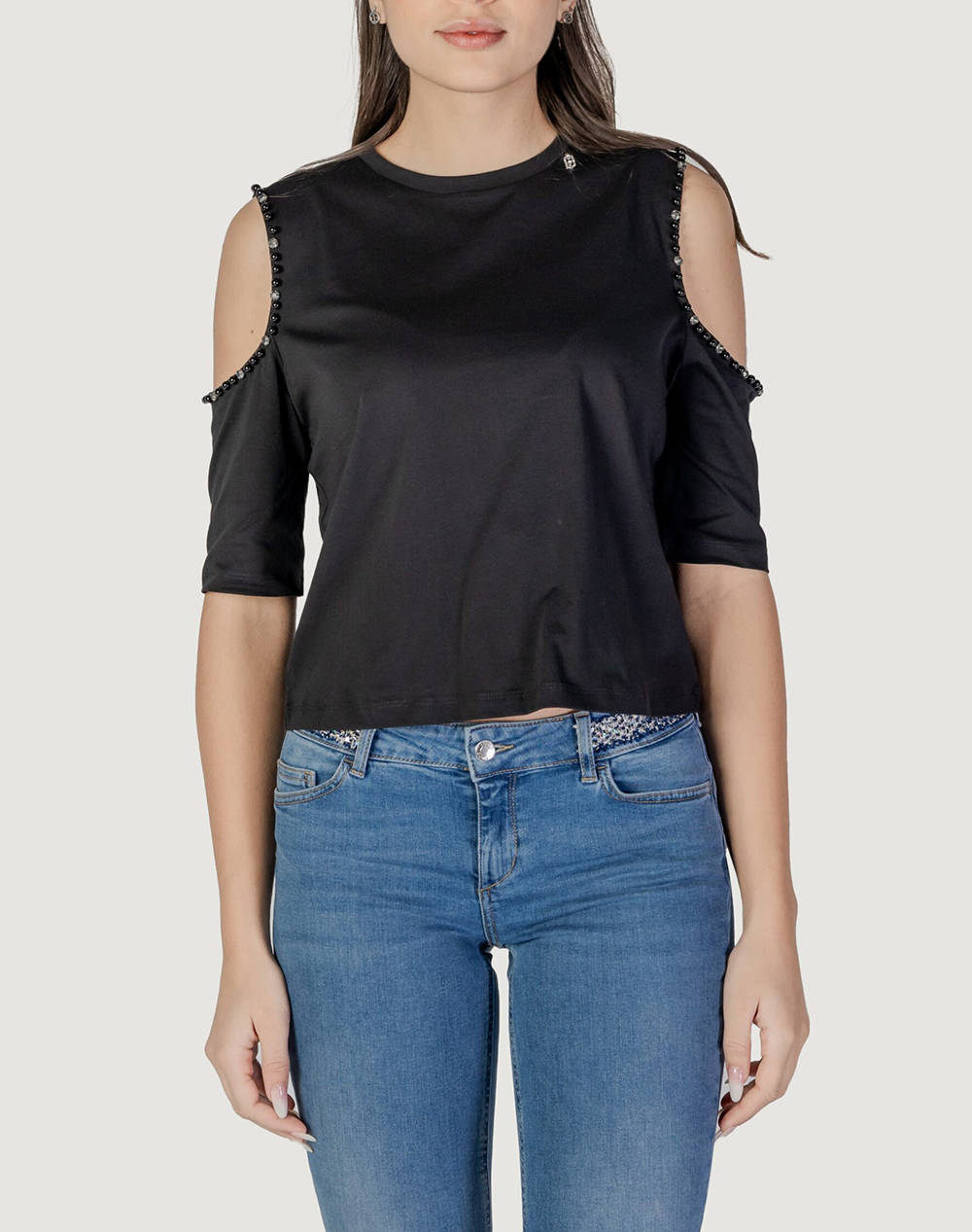 LIUJO WHITE_WA5J19__ECS T-SHIRT MODA M/L WOMENS BLOUSE