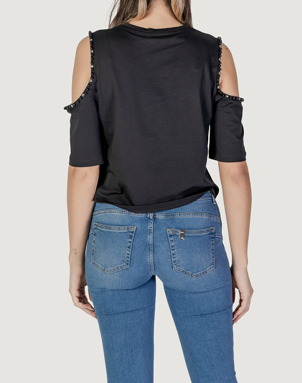 LIUJO WHITE_WA5J19__ECS T-SHIRT MODA M/L WOMENS BLOUSE