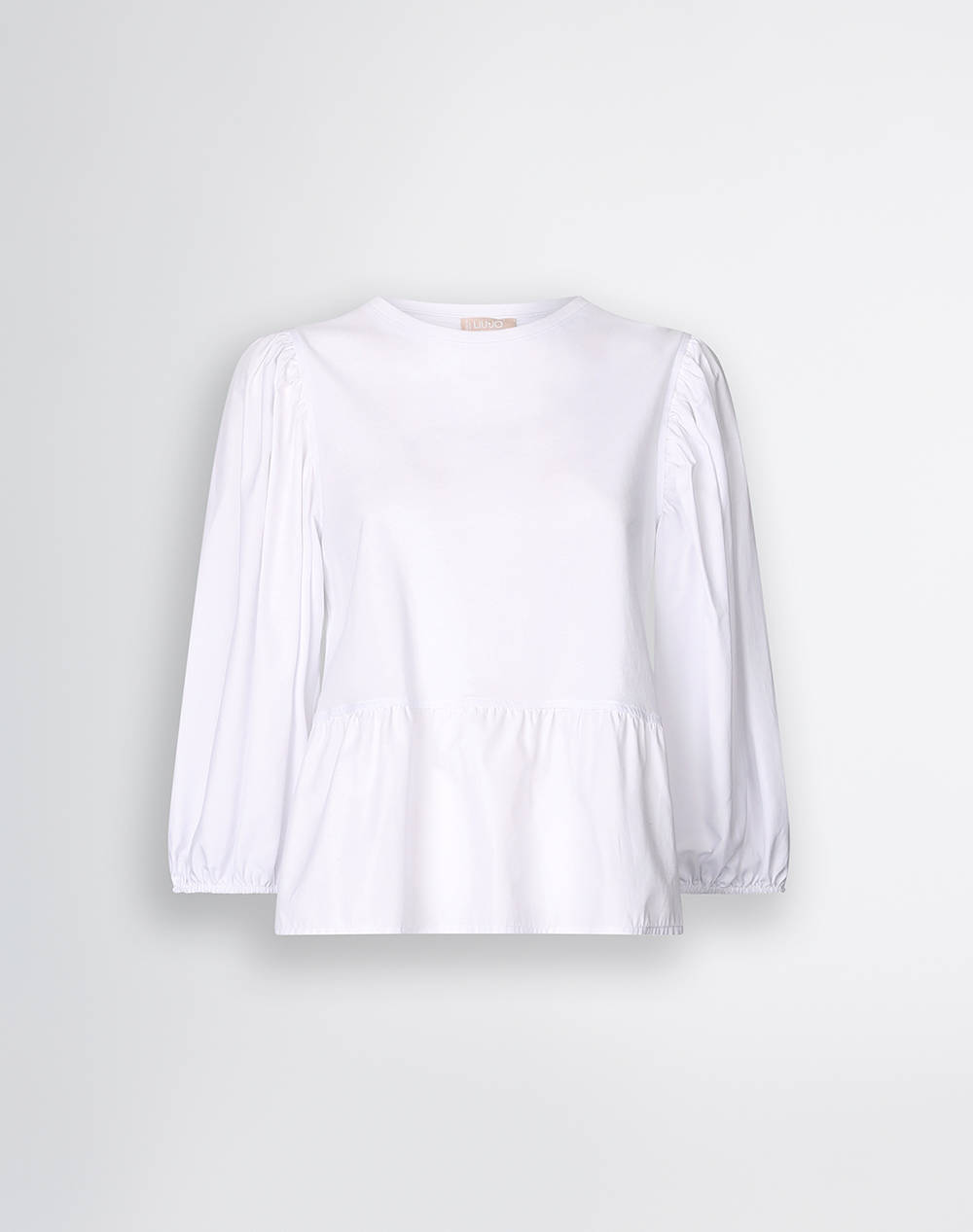 LIU JO WHITE_WA5J45__3.0 TUNICA JERSEY WOMENS BLOUSE