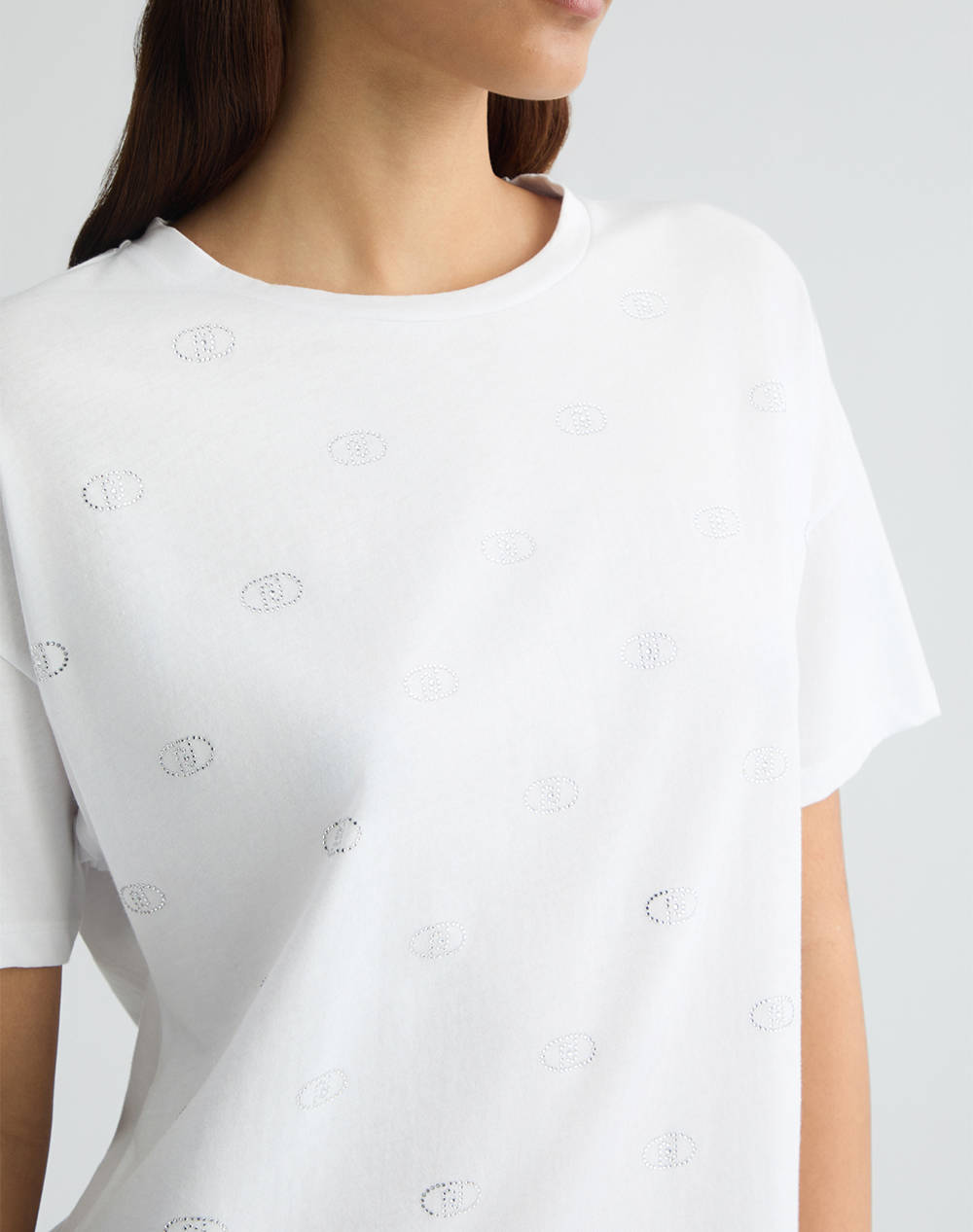 LIU JO WHITE_WA5J21__ECS T-SHIRT MODA M/C ДАМСКА ТЕНИСКА