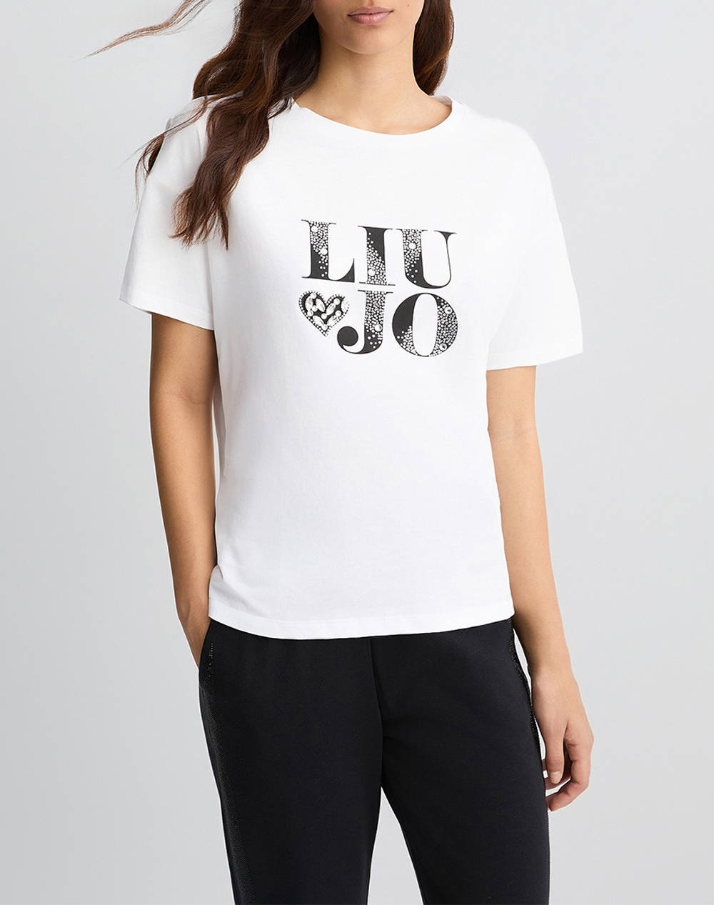 LIU JO WHITE_WA5J21__ECS T-SHIRT MODA M/C ДАМСКА ТЕНИСКА