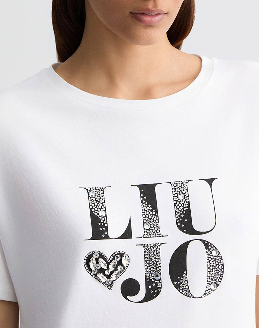 LIU JO WHITE_WA5J21__ECS T-SHIRT MODA M/C ДАМСКА ТЕНИСКА