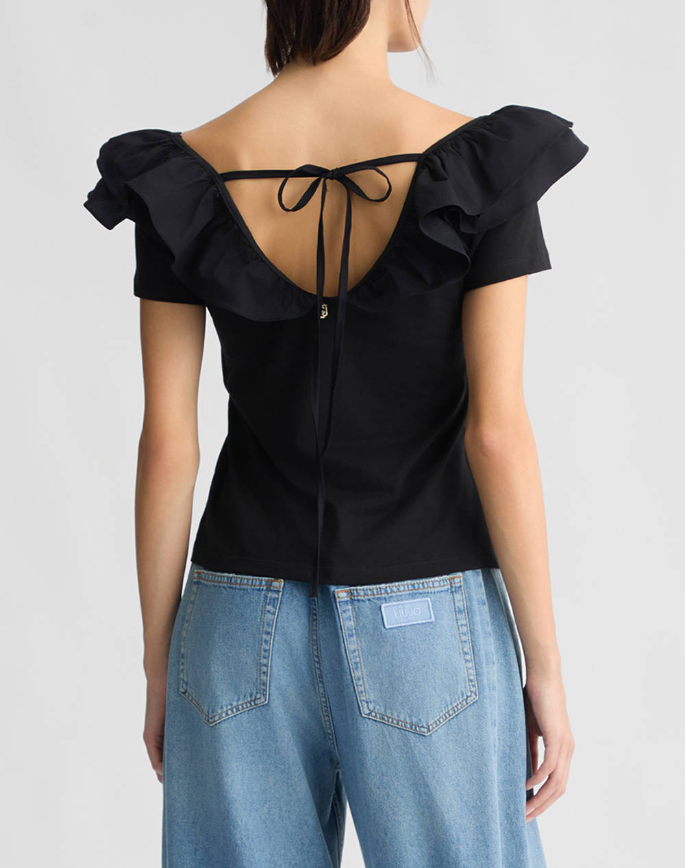 LIU JO WHITE_WA5J45__3.0 T-SHIRT MODA M/C ДАМСКА ТЕНИСКА