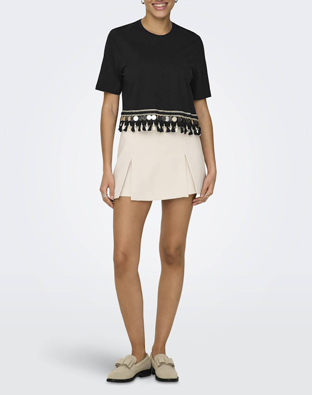 ONLY ONLFILIPPA LIFE S/S TASSEL TOP JRS