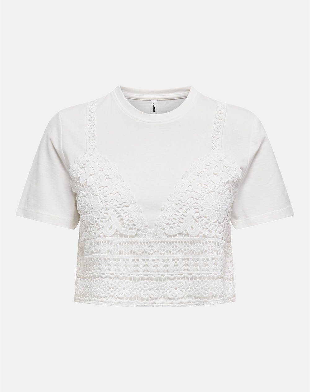 ONLY ONLBETSY LIFE S/S O-NECK MIX TOP JRS