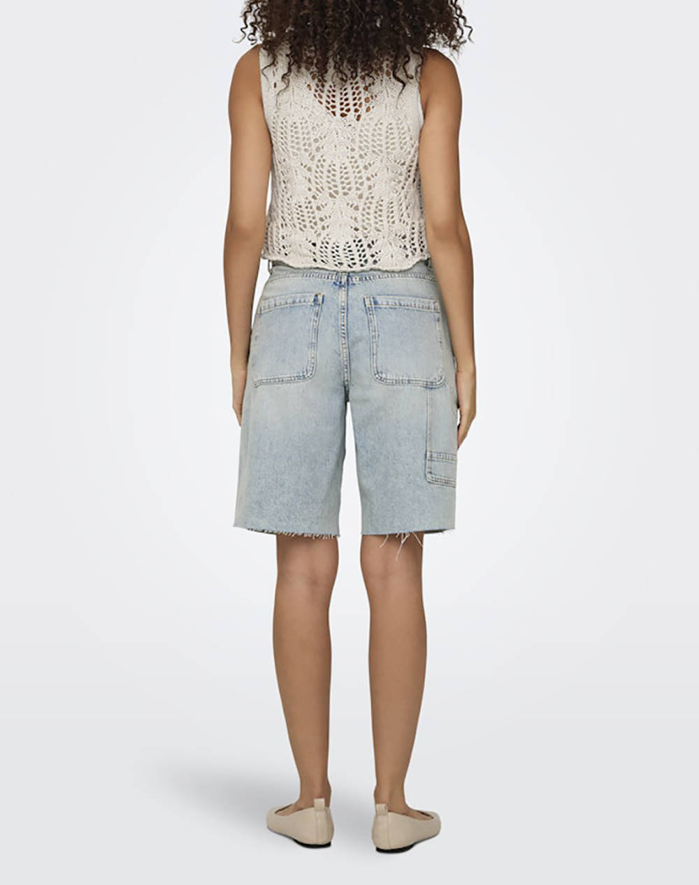 ONLY ONLLIZZY LIFE SL CROCHET TIE VEST KNT