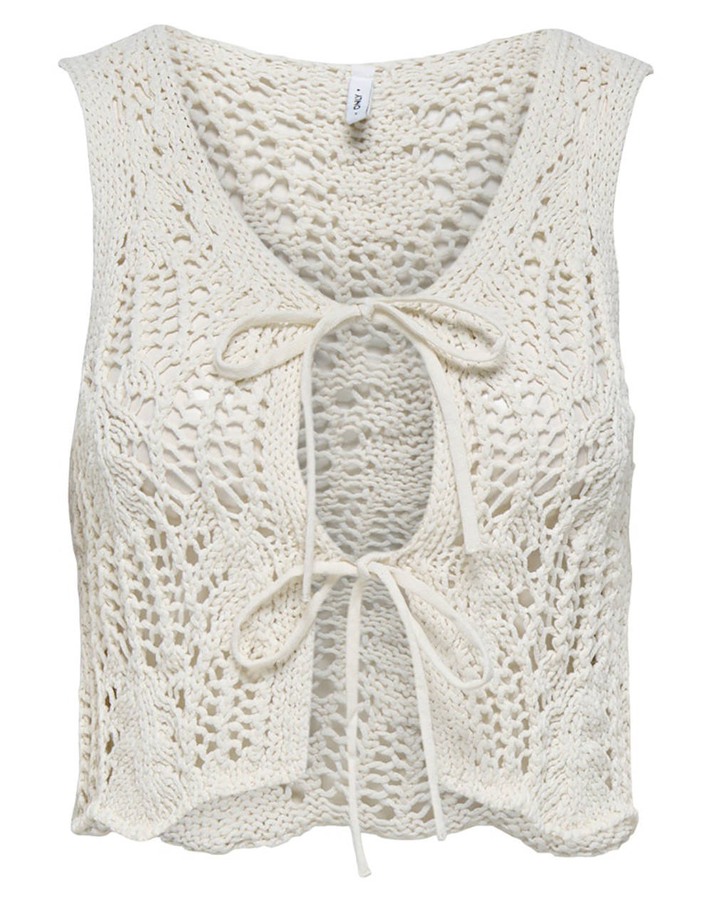 ONLY ONLLIZZY LIFE SL CROCHET TIE VEST KNT
