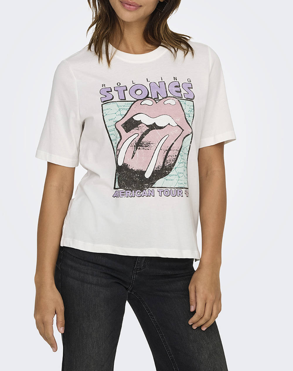 ONLY ONLROLLING STONES LIFE S/S TOP BOX JRS