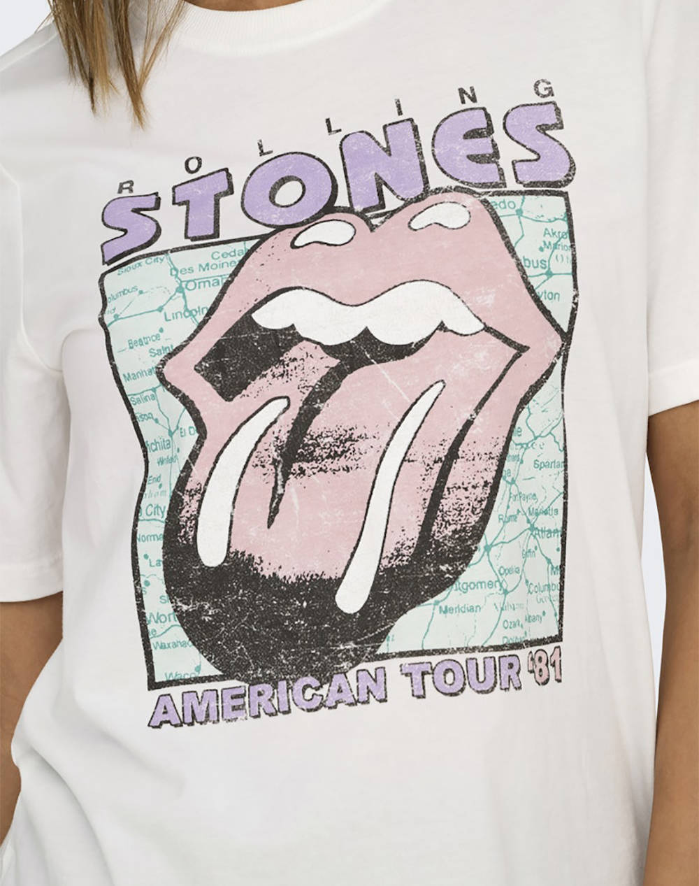 ONLY ONLROLLING STONES LIFE S/S TOP BOX JRS