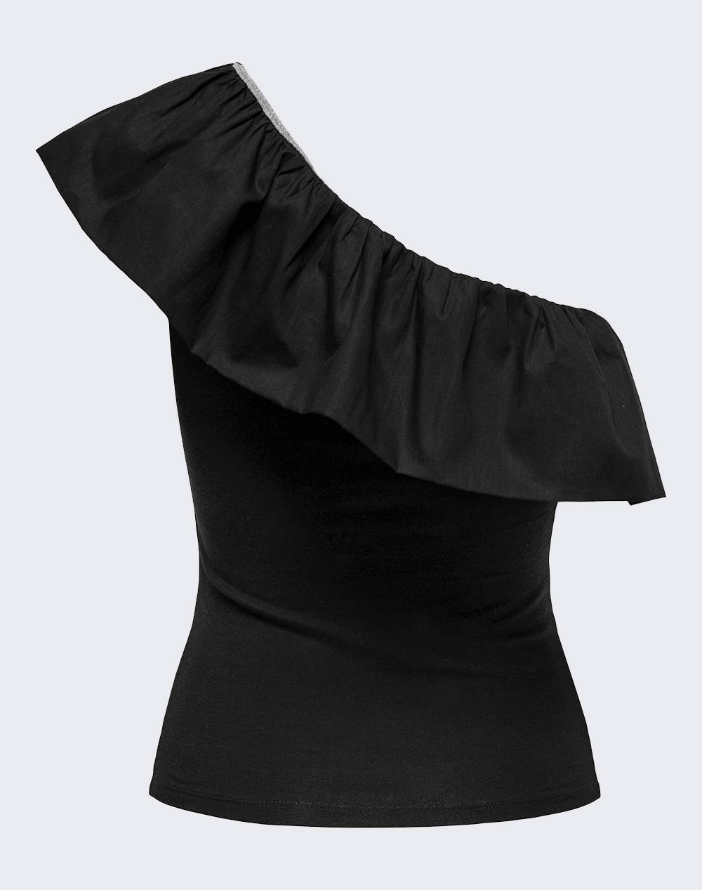 ONLY ONLSOFFY ONE SHOULDER MIX TOP BOX JRS