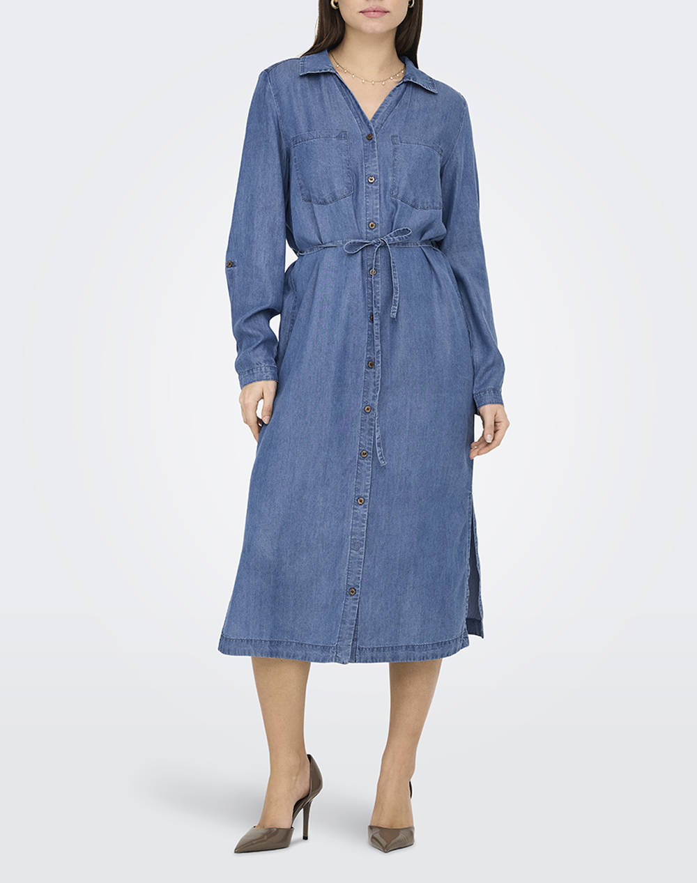 ONLY ONLCHARIS LIFE LS BEL SHIRT DRESS CC WVN