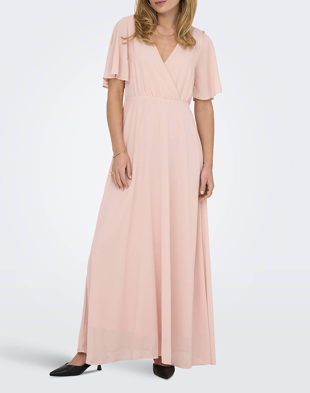 ONLY ONLSTAR LIFE S/S MIA MAXI DRESS WVN