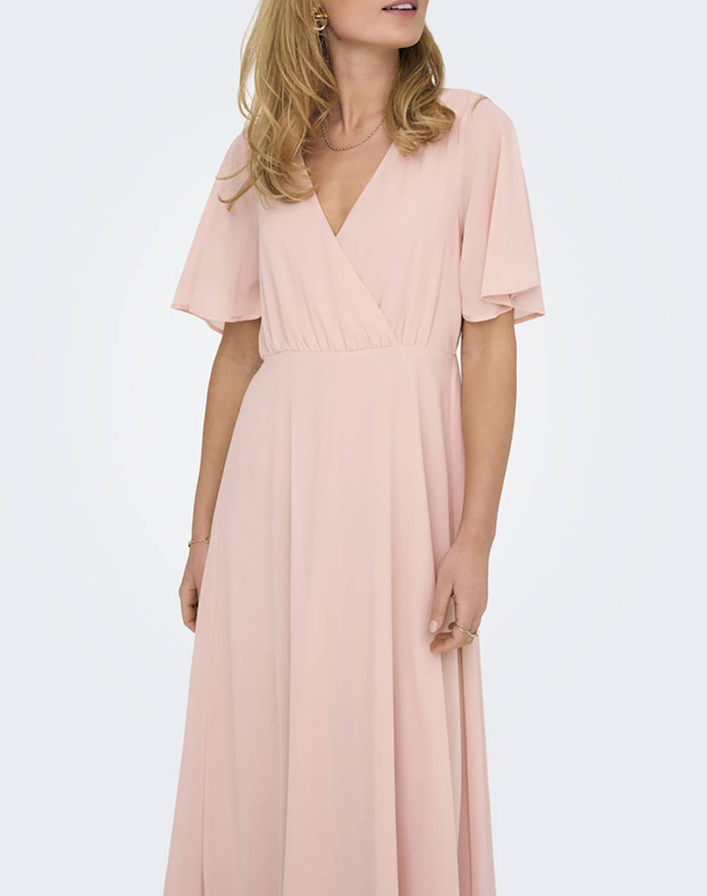 ONLY ONLSTAR LIFE S/S MIA MAXI DRESS WVN