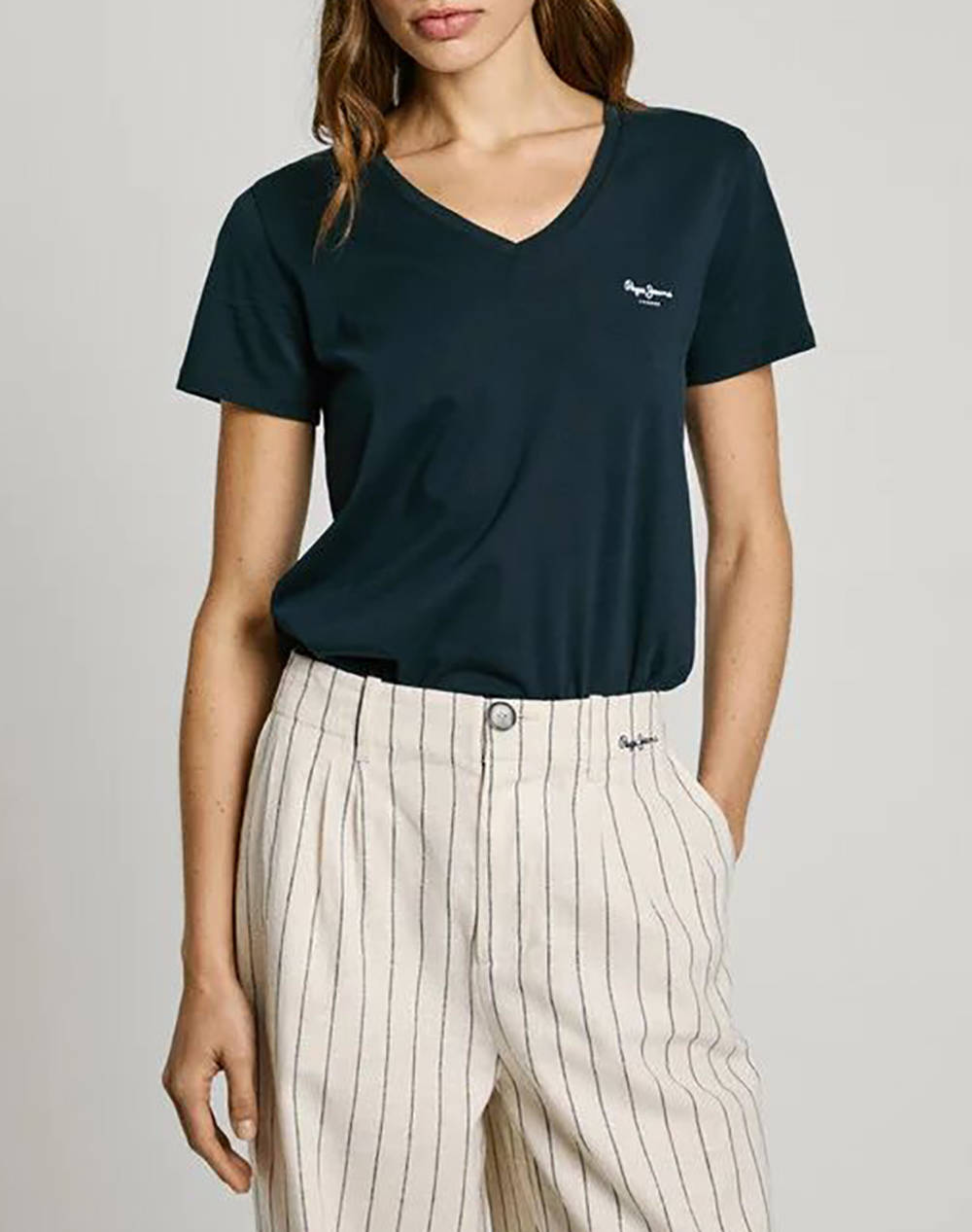 PEPE JEANS DROP 2 MACY V-NECK Дамска тениска