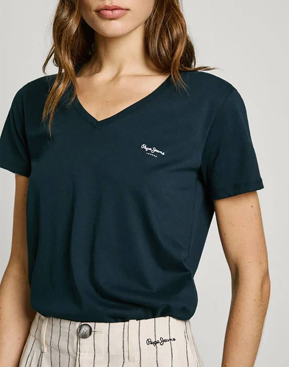 PEPE JEANS DROP 2 MACY V-NECK Дамска тениска