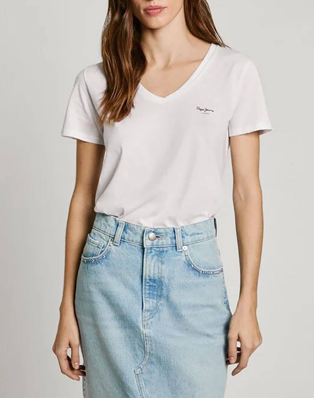 PEPE JEANS DROP 2 MACY V-NECK Дамска тениска