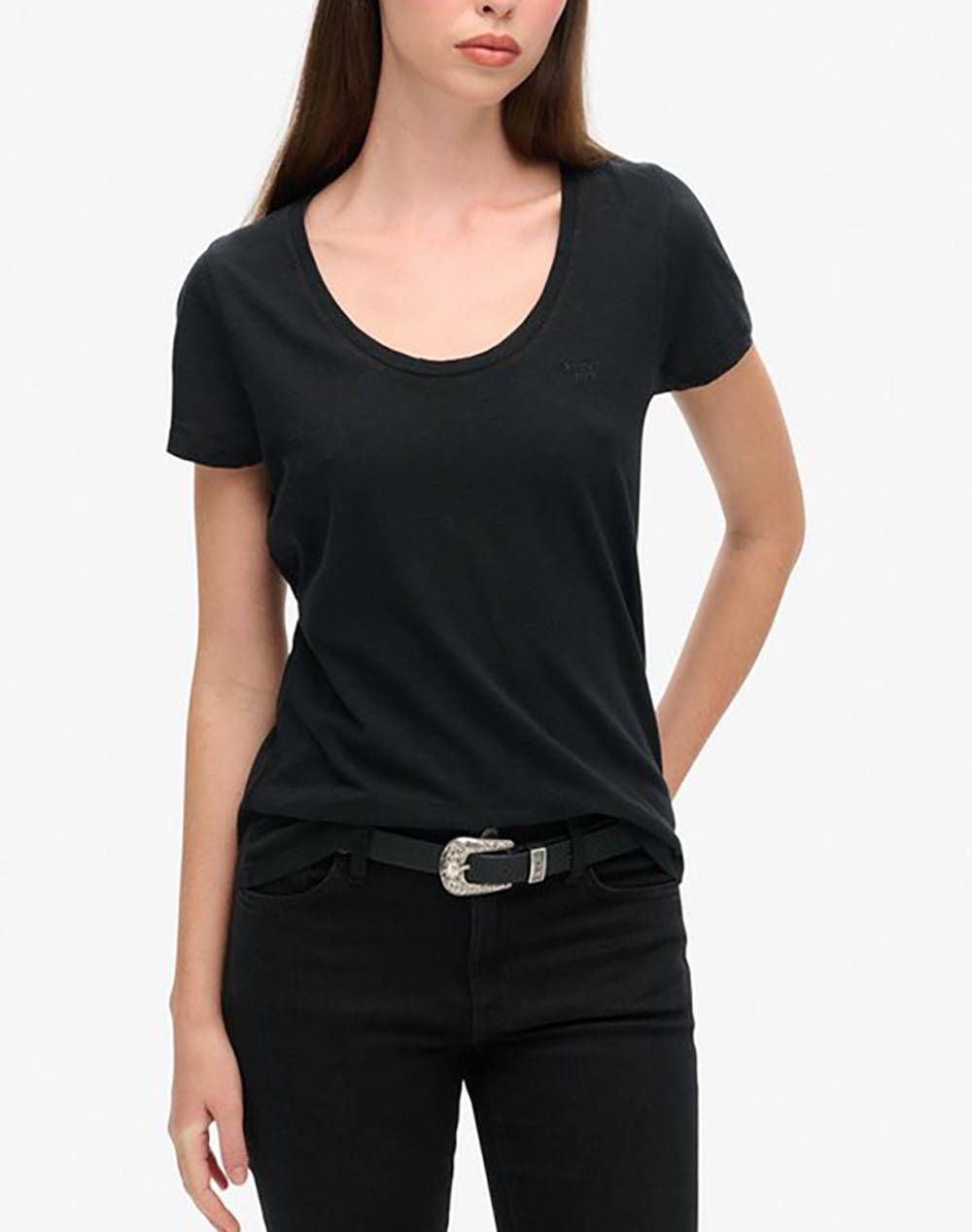 SUPERDRY D1 STUD SCOOP NECK TEE ДАМСКА ТЕНИСКА
