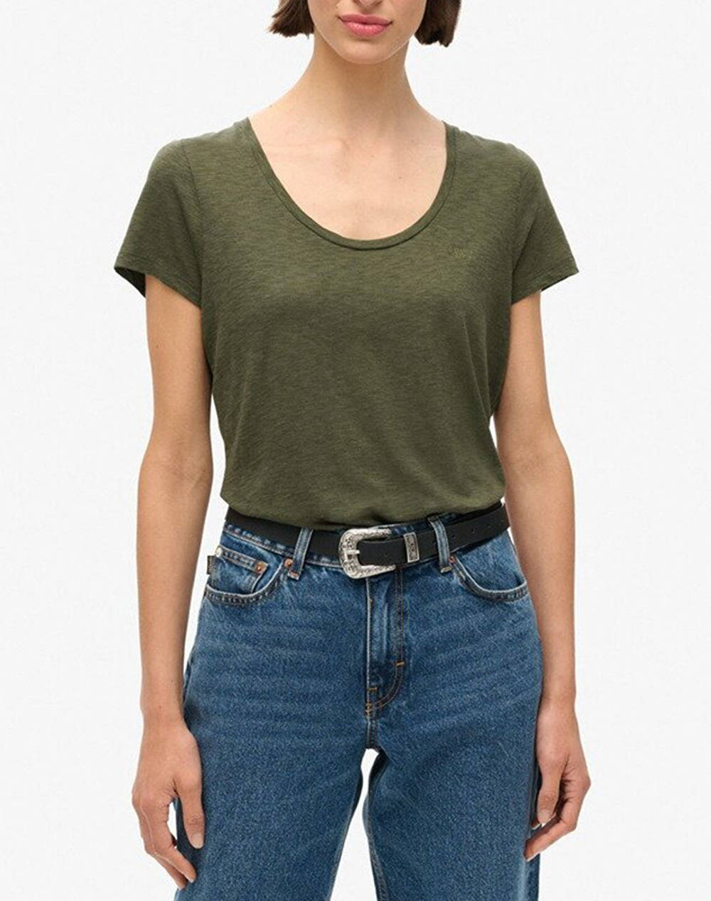 SUPERDRY D1 STUD SCOOP NECK TEE ДАМСКА ТЕНИСКА