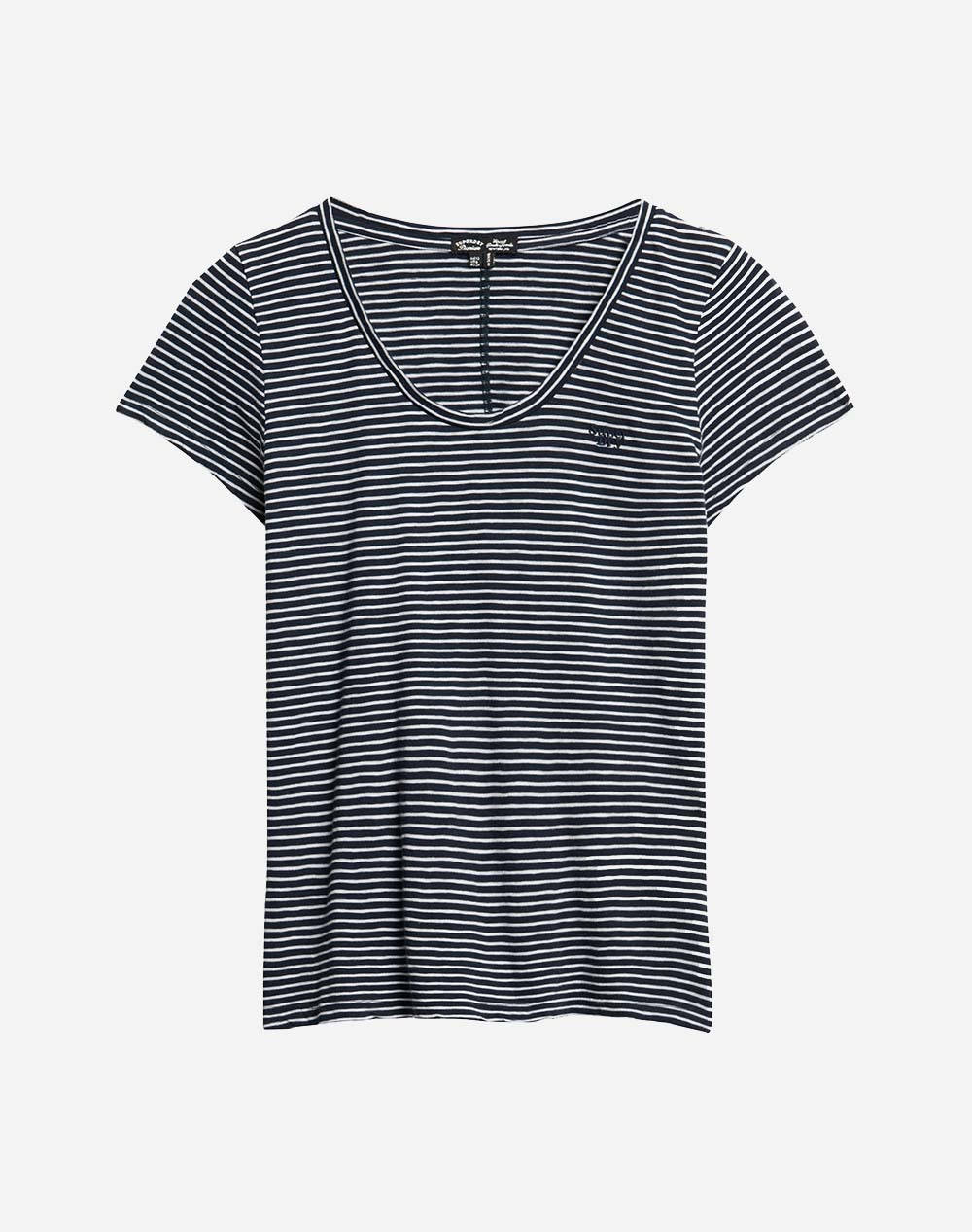 SUPERDRY D1 STUD SCOOP NECK TEE ДАМСКА ТЕНИСКА