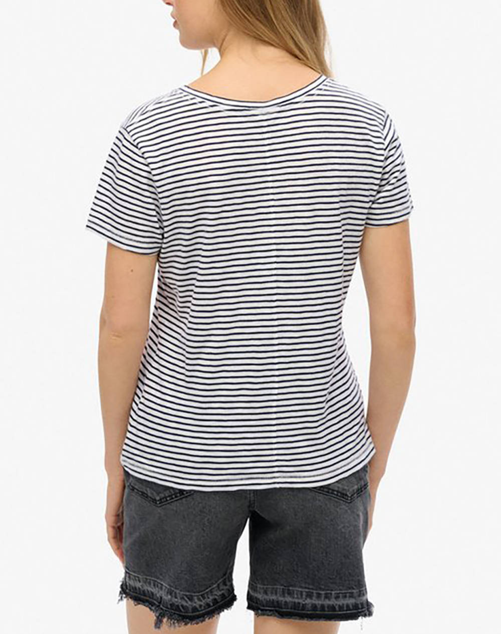 SUPERDRY D1 STUD STUDIOS SLUB EMB VEE TEE ДАМСКА ТЕНИСКА
