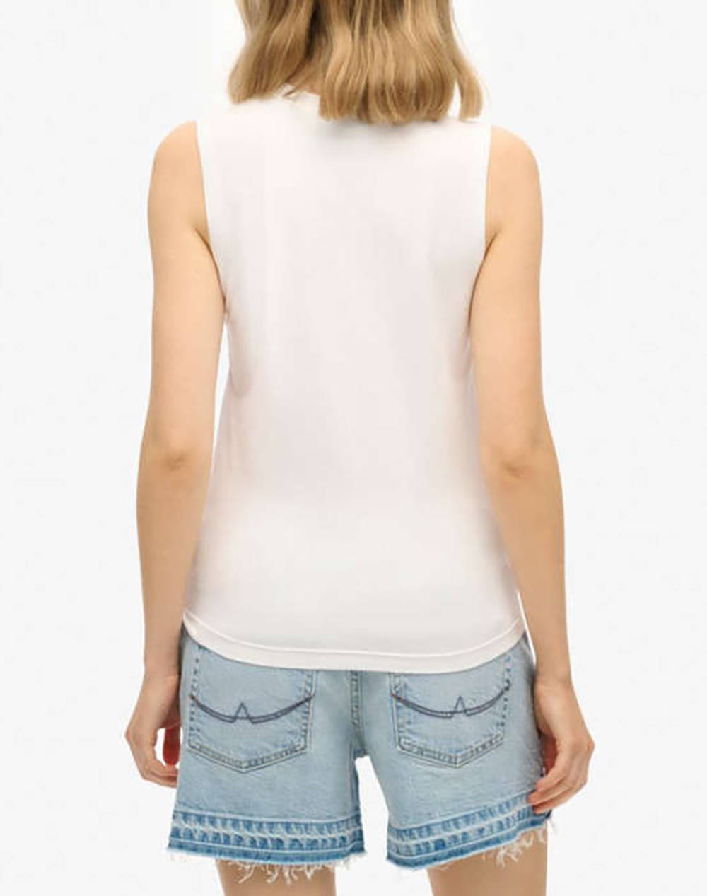 SUPERDRY D2 SDSW SPORT LUXE FITTED TANK WOMENS BLOUSE