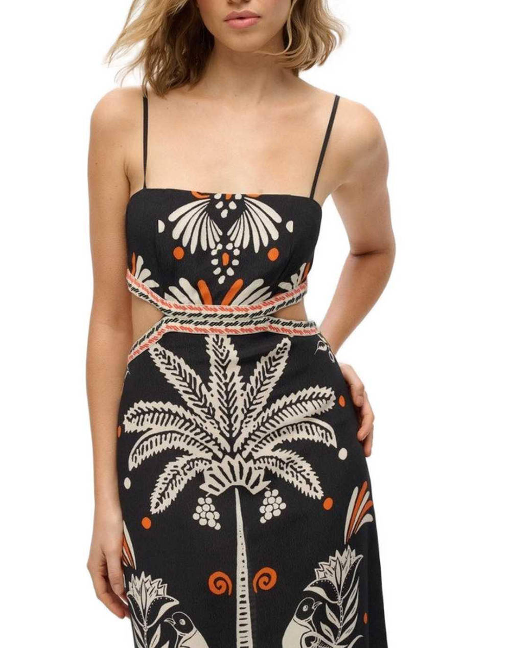 SUPERDRY D2 STUD STATEMENT CUT-OUT MAXI DRESS WOMENS DRESS