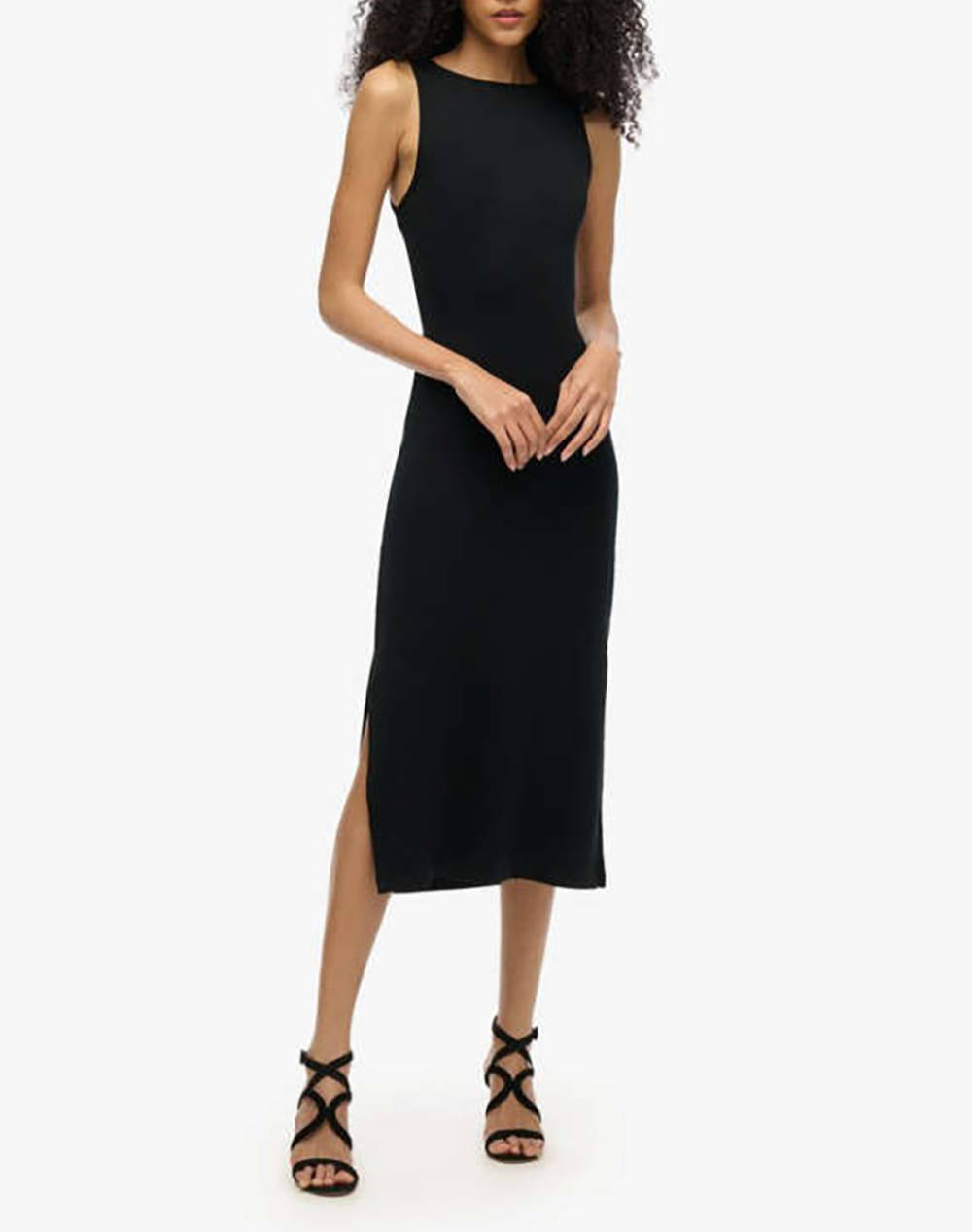 SUPERDRY D1 STUD JERSEY TWIST BACK MIDI DRESS WOMENS DRESS