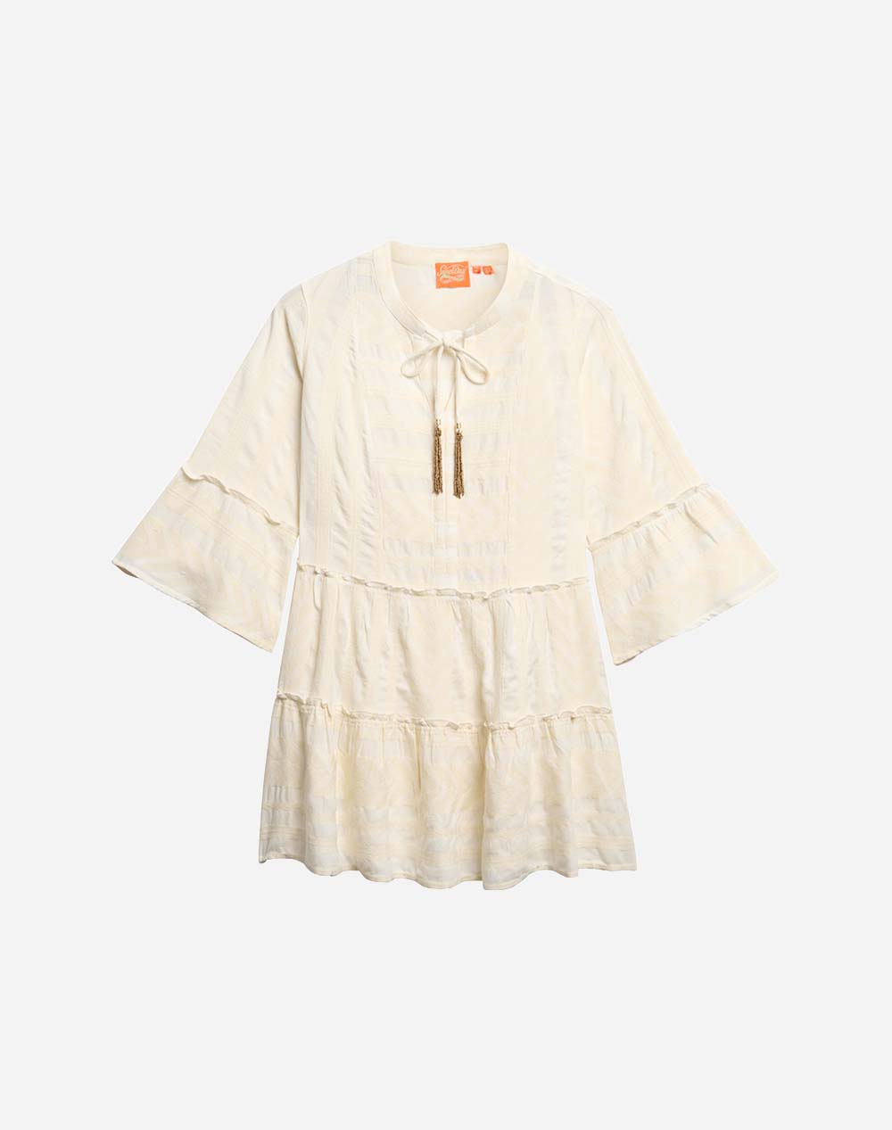 SUPERDRY D2 OVIN IBIZA LS TIERED MINI DRESS ДАМСКА РОКЛЯ