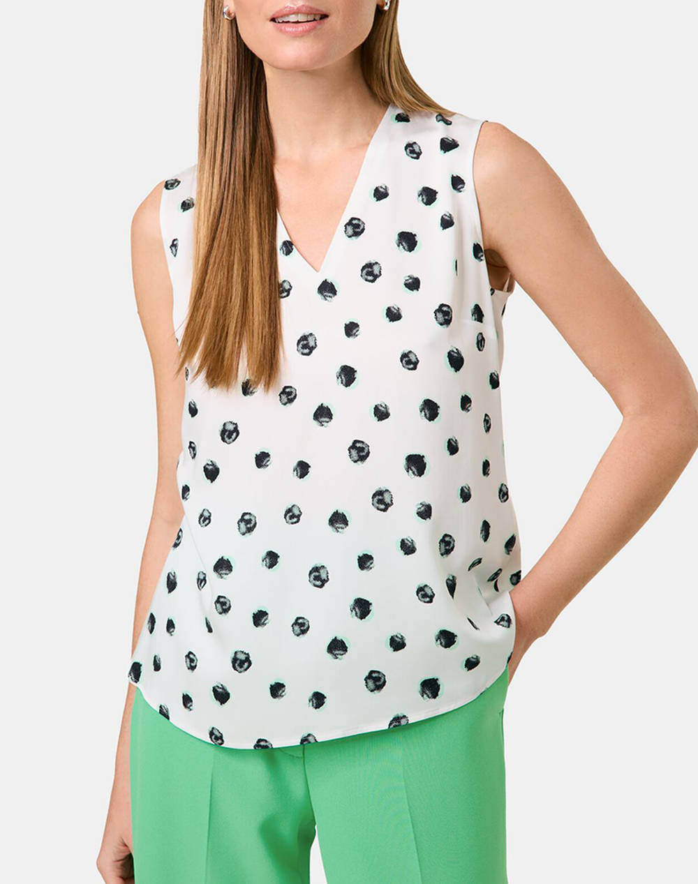TAIFUN blouse WITHOUT SLEEV