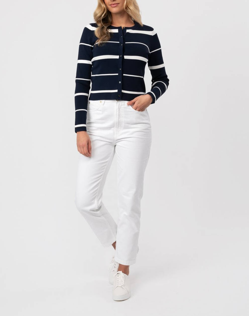 TED BAKER ELORIAA Crew Neck Fitted Cardigan