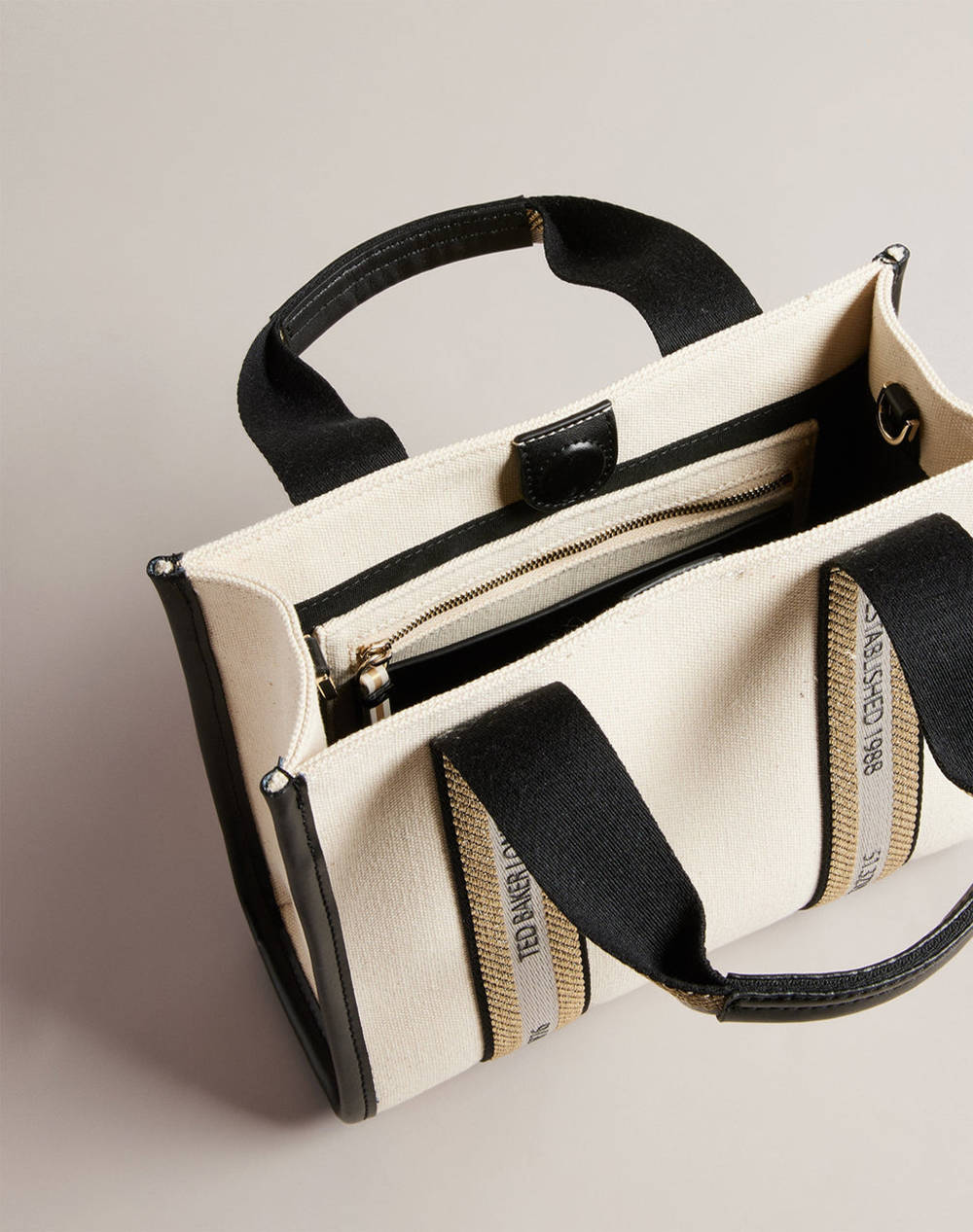 TED BAKER GEORJEA Branded Webbing Canvas Small Tote (Размери: 11 x 21 x 25см.)
