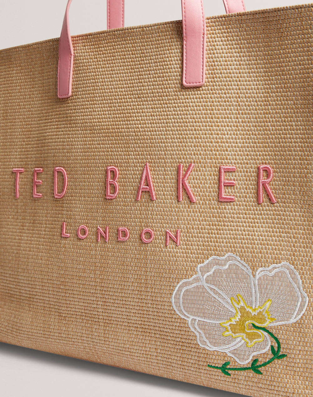 TED BAKER FLORAFF Floral Applique Extra Large Raffia Icon Bag (Размери: 36 x 45 x 14см.)