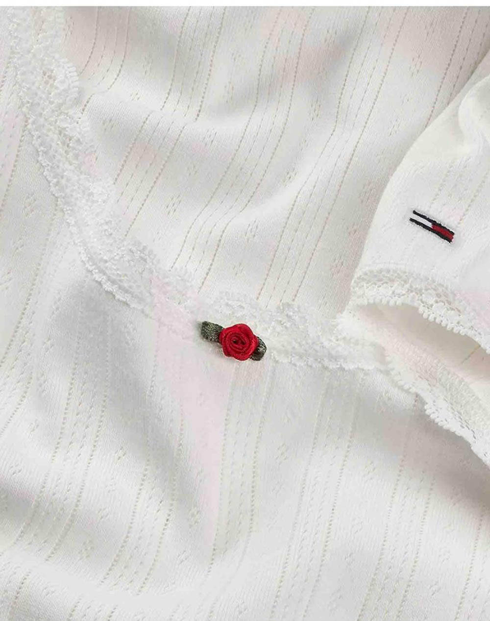 TOMMY JEANS TJW SLIM SH POINTELLE SS TEE EXT