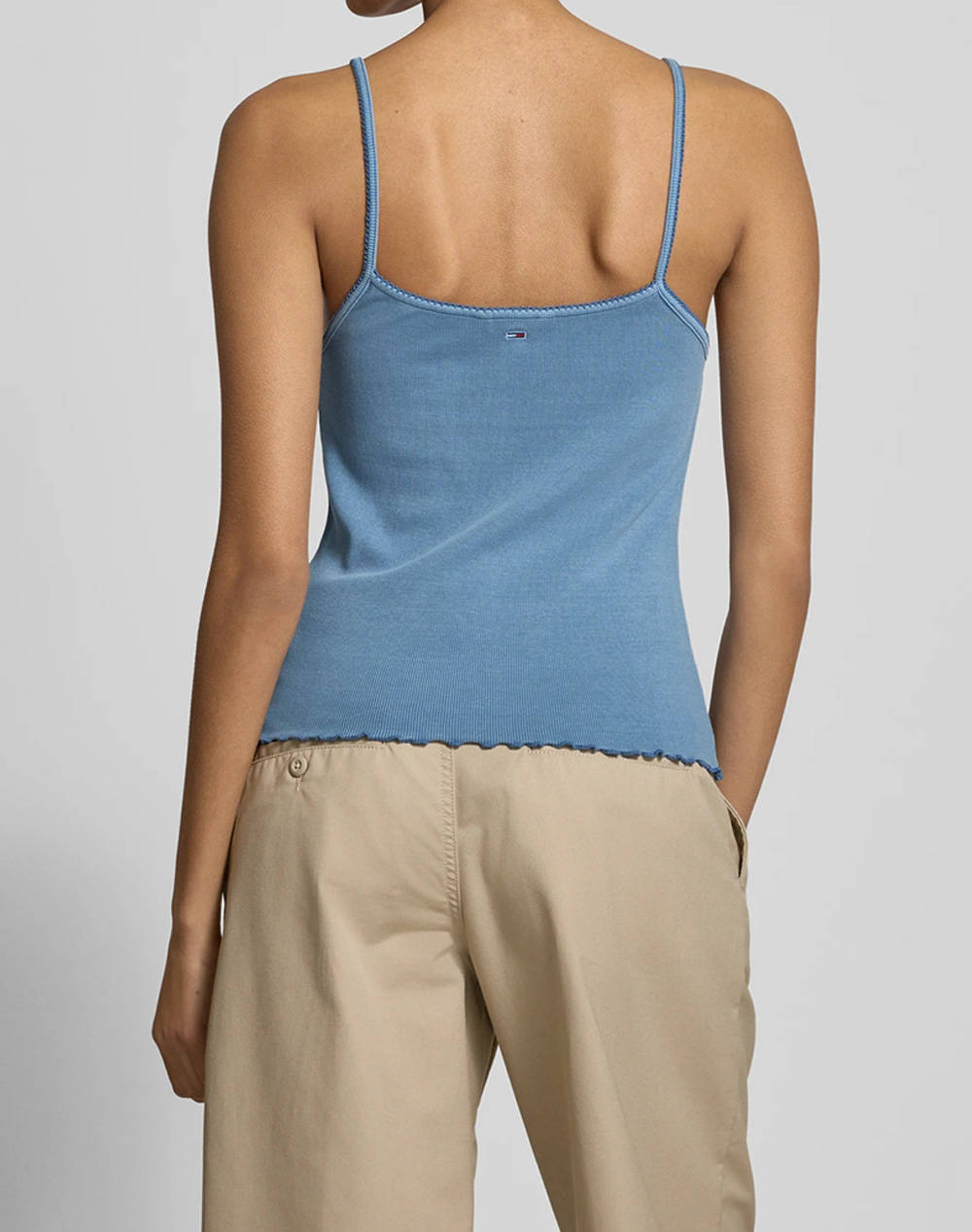 TOMMY JEANS TJW SLIM SCALLOP RIB TOP